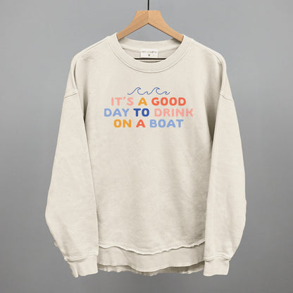 It's A Good Day To Drink On A Boat graphic top in Tapioca