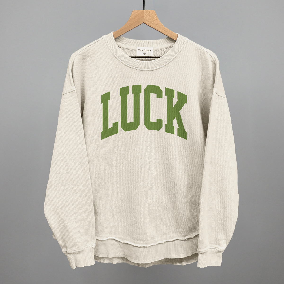 Luck Arch Funny Oversized Terry Poncho in Tapioca – Ivy + Cloth