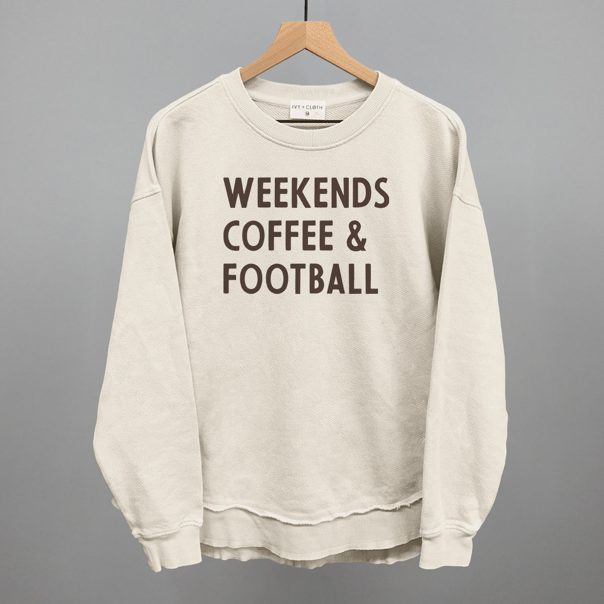 Weekends, Coffee and Football graphic top in Tapioca