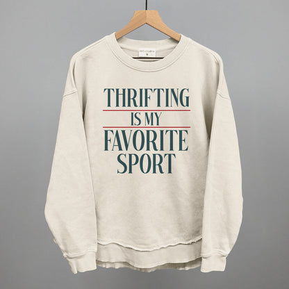 Thrifting Is My Favorite Sport graphic top in Tapioca