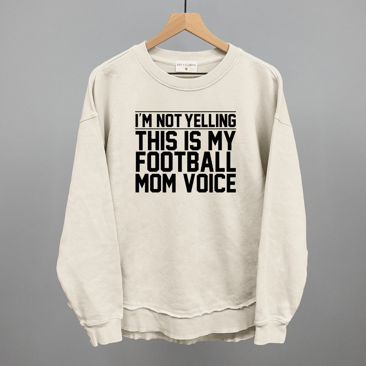 Football Mom Voice graphic top in Tapioca
