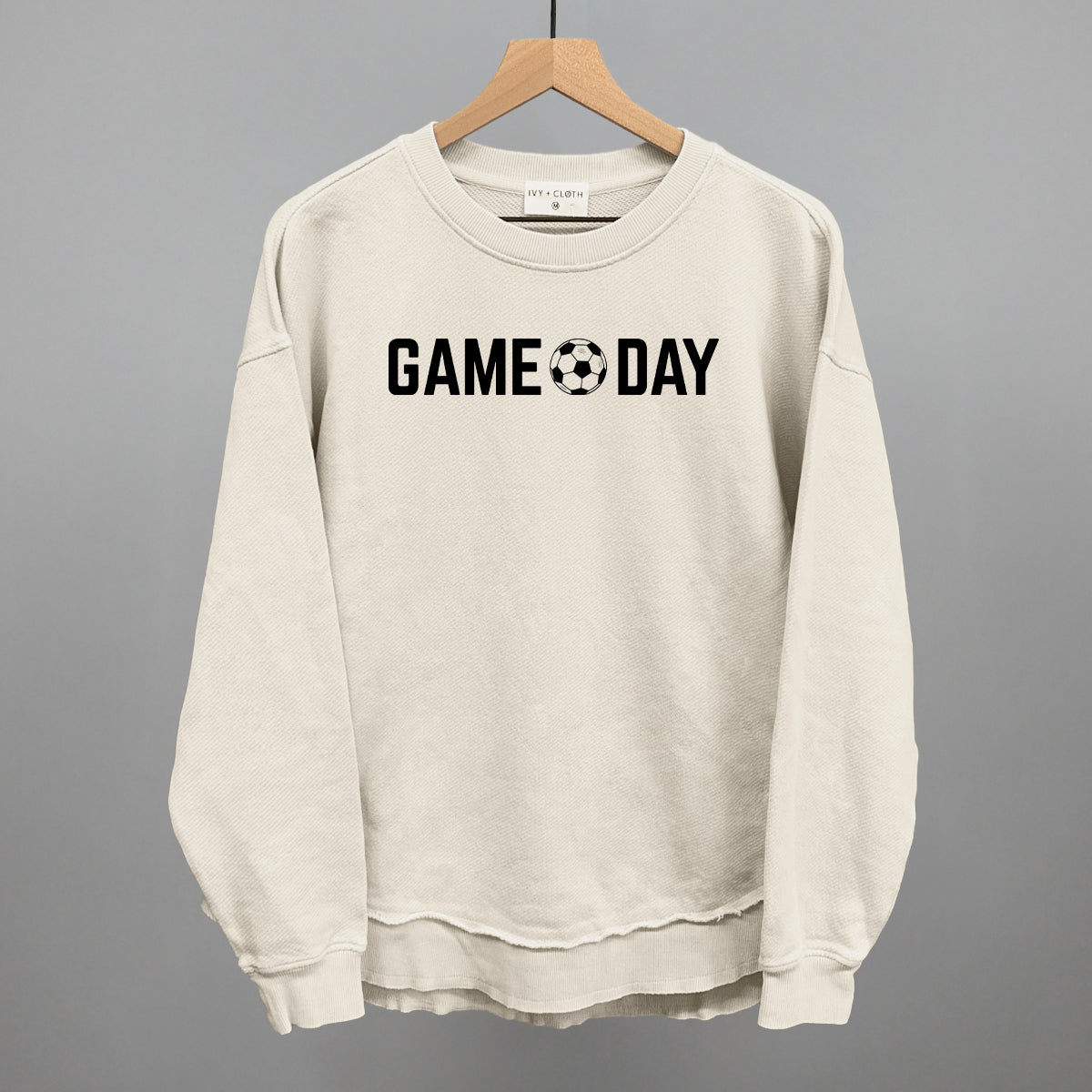Game Day Soccer Ball Funny Oversized Terry Poncho in Tapioca – Ivy + Cloth