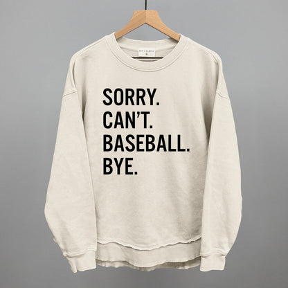 Sorry Can't Baseball Bye Funny Oversized Terry Poncho in Tapioca – Ivy + Cloth