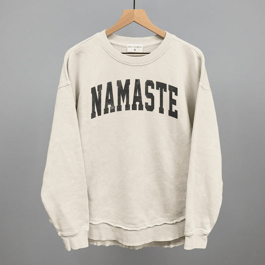 Namaste Yoga graphic top in Tapioca