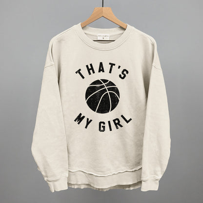 That's My Girl Basketball Funny Oversized Terry Poncho in Tapioca – Ivy + Cloth