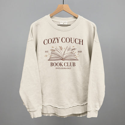 Cozy Couch Book Club Funny Oversized Terry Poncho in Tapioca – Ivy + Cloth