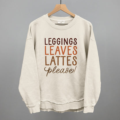 Leggings, Leaves, Lattes Please! Funny Oversized Terry Poncho in Tapioca – Ivy + Cloth