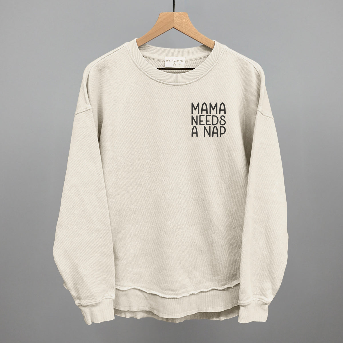 Mama Needs A Nap graphic top in Tapioca