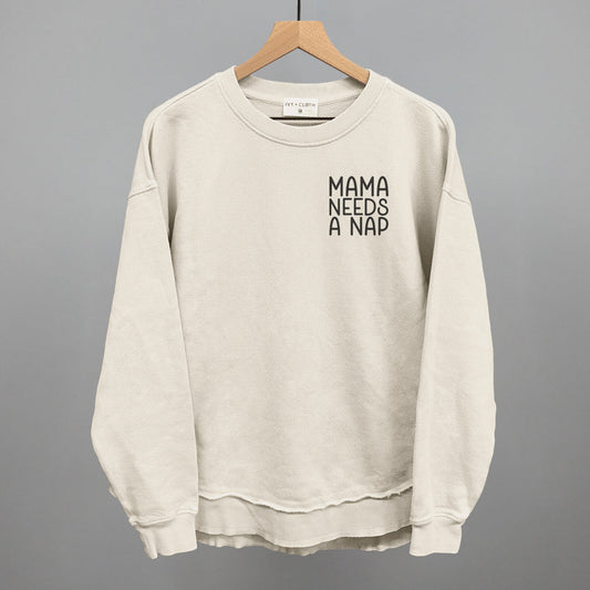 Mama Needs A Nap graphic top in Tapioca