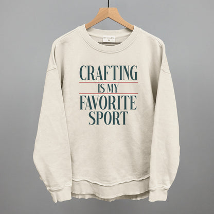Crafting Is My Favorite Sport graphic top in Tapioca
