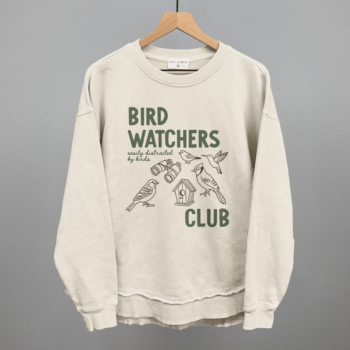 Birdwatchers Club graphic top in Tapioca