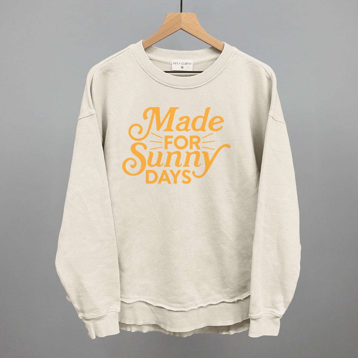Made For Sunny Days Summer graphic top in Tapioca