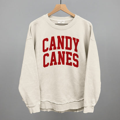 Candy Canes Arch Funny Oversized Terry Poncho in Tapioca – Ivy + Cloth