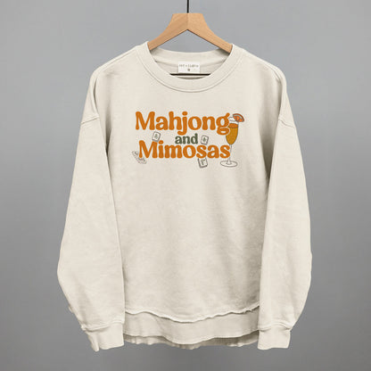 Mahjong and Mimosas graphic top in Tapioca