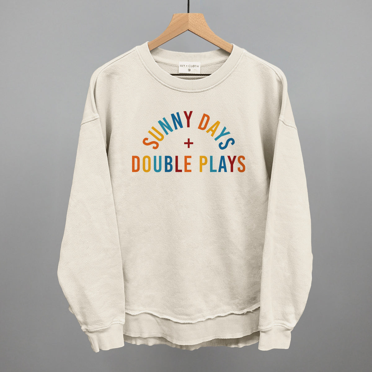 Sunny Days and Double Plays Baseball graphic top in Tapioca