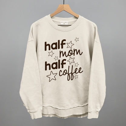 Half Mom Half Coffee Stars Funny Oversized Terry Poncho in Tapioca – Ivy + Cloth