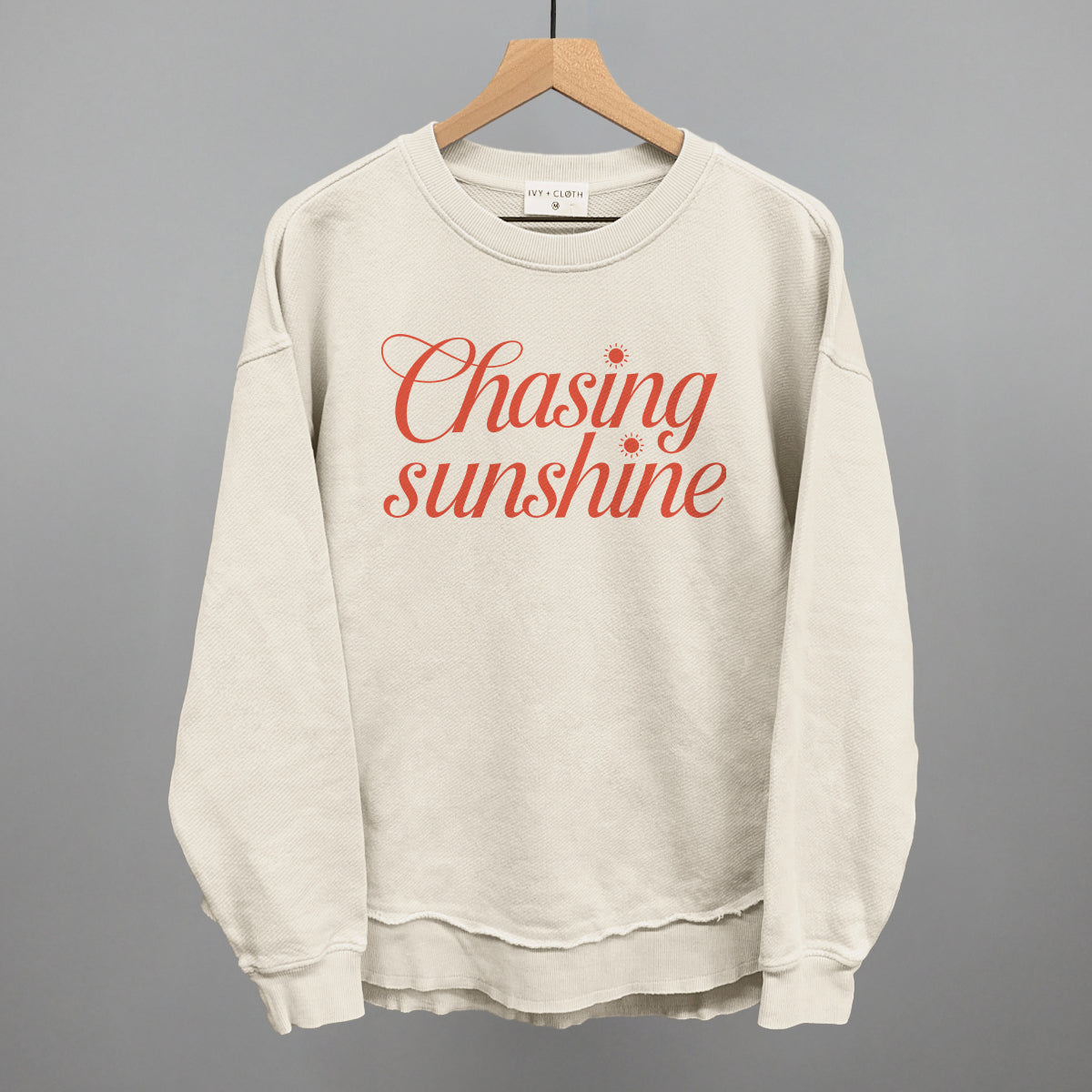 Chasing Sunshine Funny Oversized Terry Poncho in Tapioca – Ivy + Cloth
