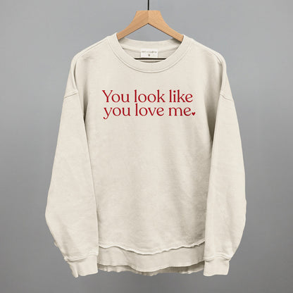 You Look Like You Love Me Valentine's graphic top in Tapioca
