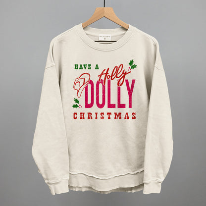 Holly Dolly Christmas Funny Oversized Terry Poncho in Tapioca – Ivy + Cloth