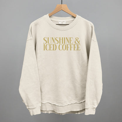 Sunshine & Iced Coffee graphic top in Tapioca