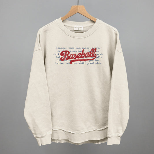 Baseball Terms Funny Oversized Terry Poncho in Tapioca – Ivy + Cloth