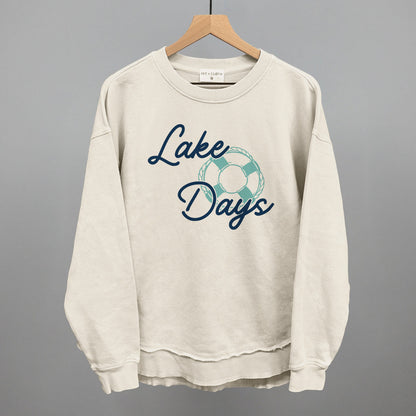 Lake Day Lifebuoy Funny Oversized Terry Poncho in Tapioca – Ivy + Cloth