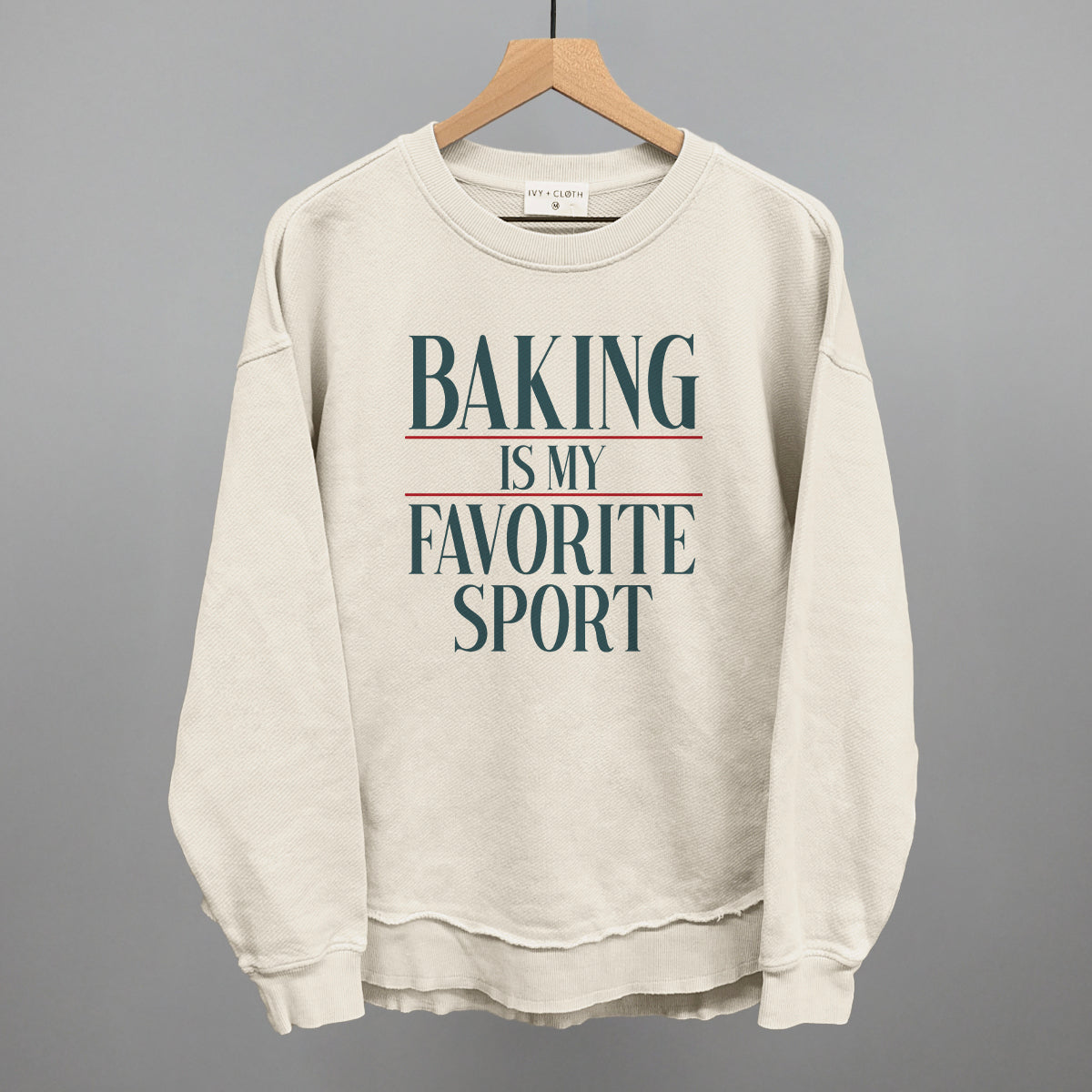Baking Is My Favorite Sport graphic top in Tapioca