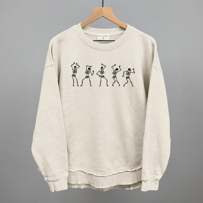 Dancing Skeletons Halloween graphic top in Tapioca