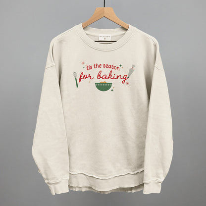 'Tis The Season For Baking Doodles Funny Oversized Terry Poncho in Tapioca – Ivy + Cloth