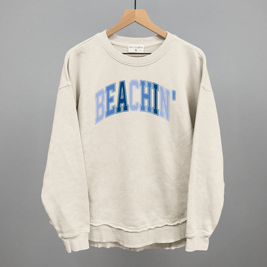 Beachin' Beach graphic top in Tapioca