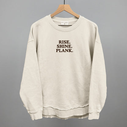 Rise Shine Plank Funny Oversized Terry Poncho in Tapioca – Ivy + Cloth
