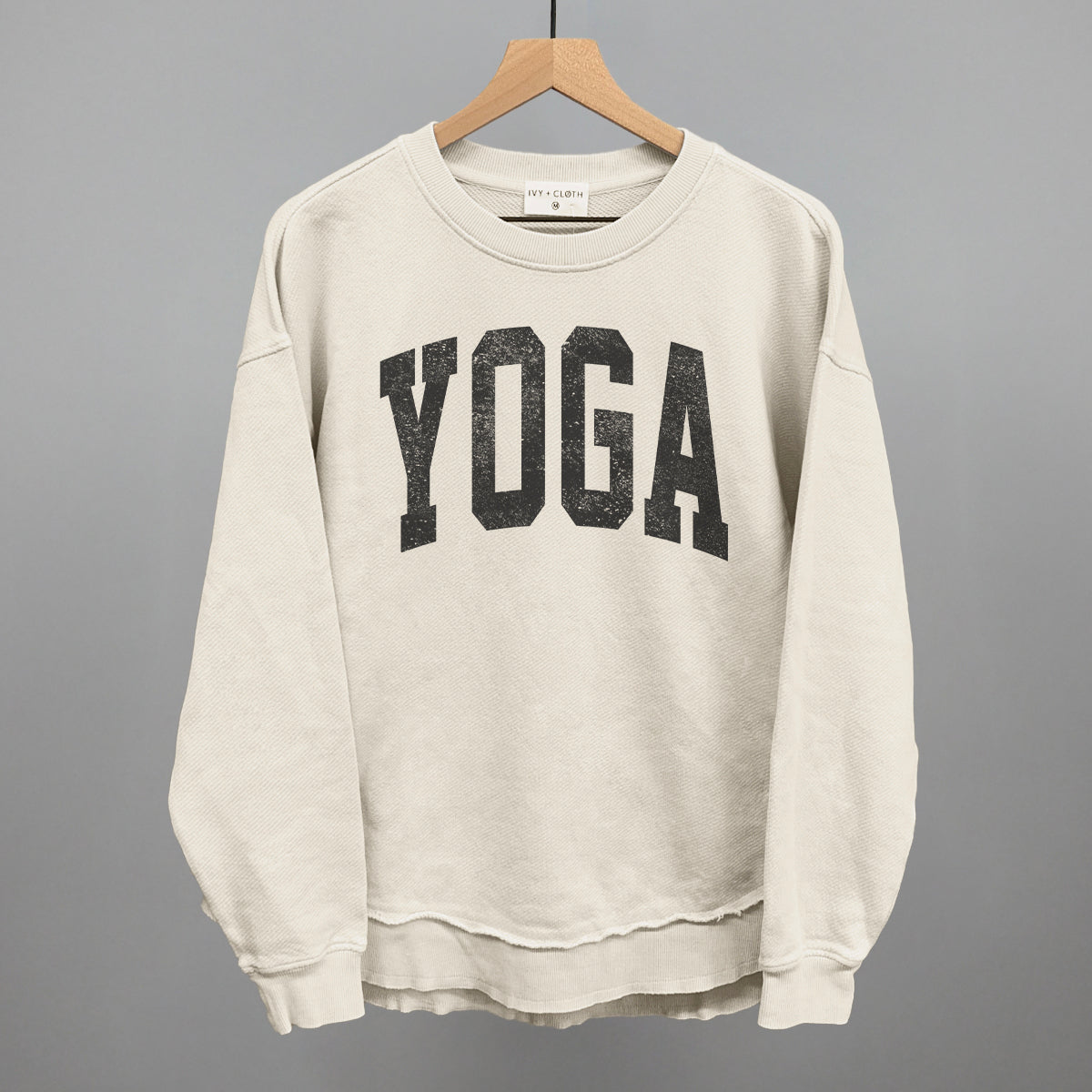 Yoga Arch Funny Oversized Terry Poncho in Tapioca – Ivy + Cloth