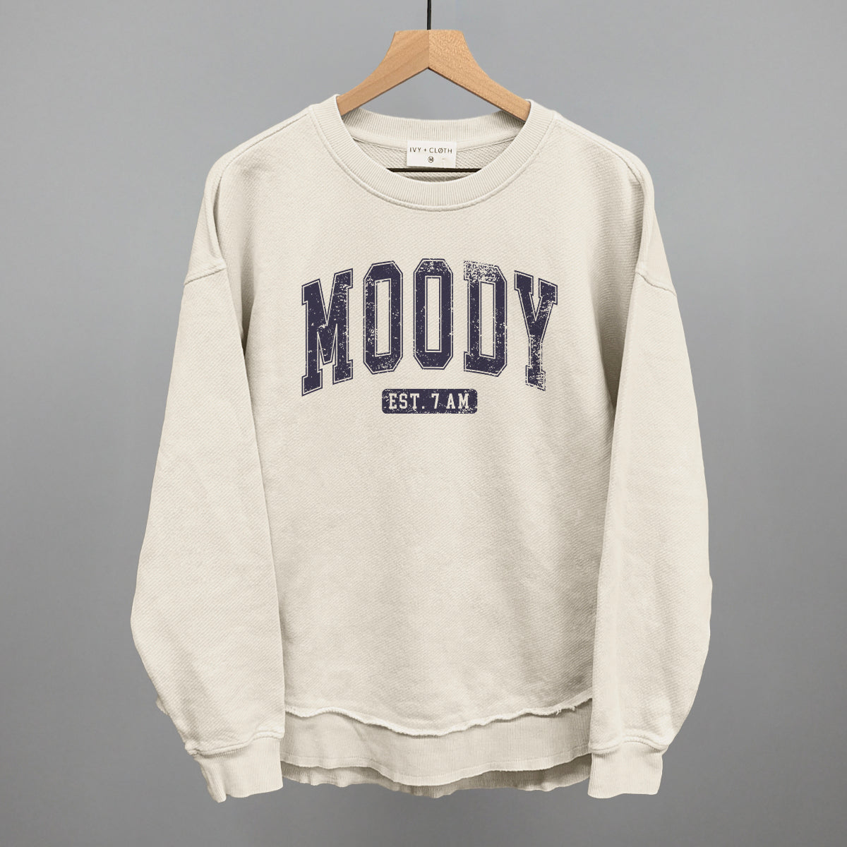 Moody Est. 7 AM graphic top in Tapioca