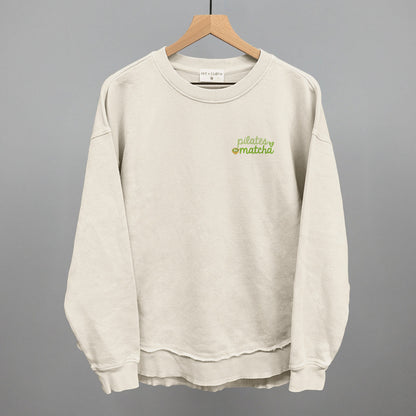 Pilates and Matcha Minimalist graphic top in Tapioca
