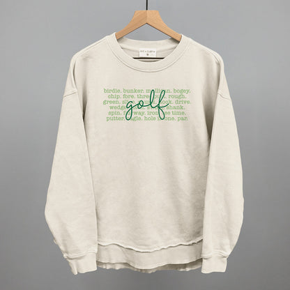Golf Terms With Script Funny Oversized Terry Poncho in Tapioca – Ivy + Cloth