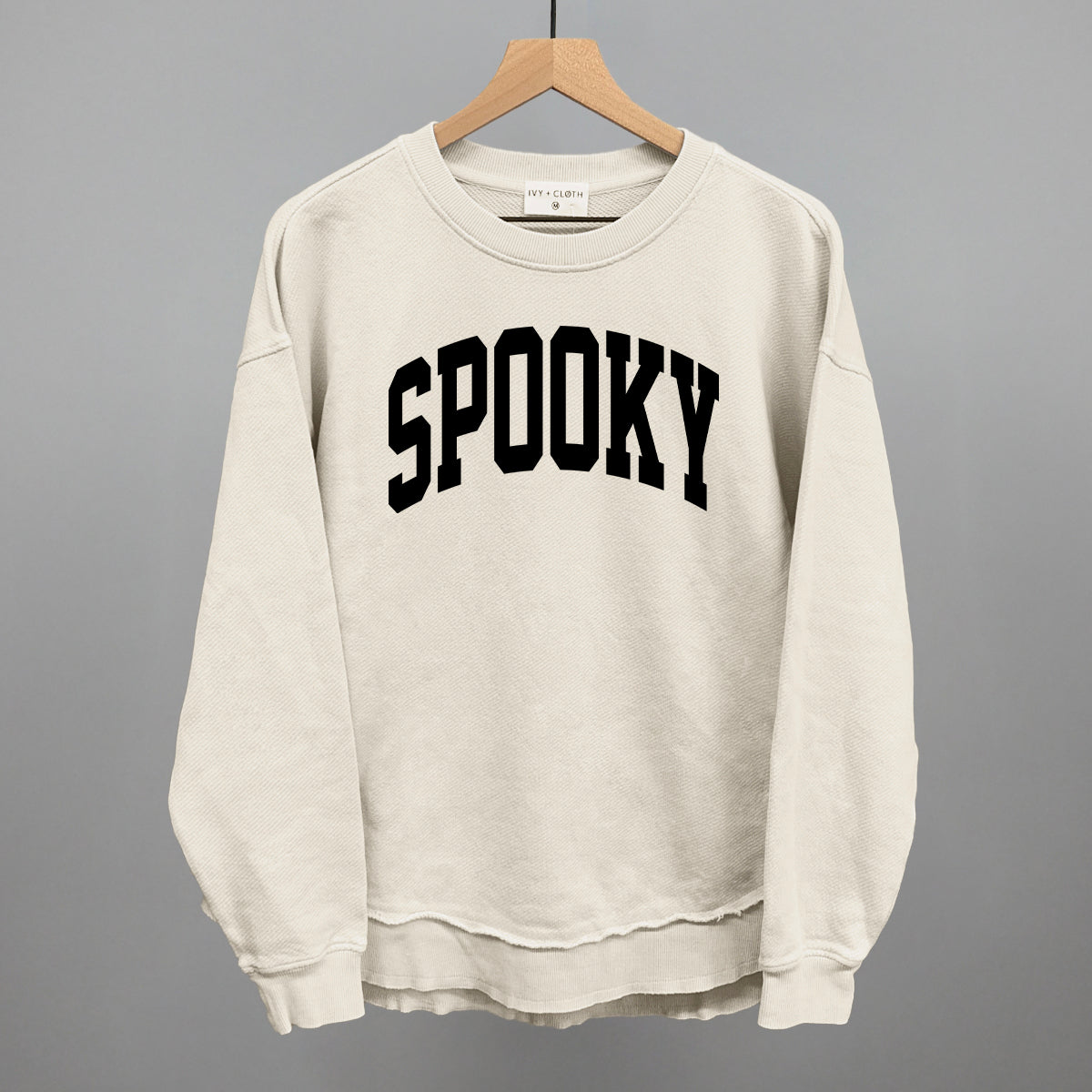 Spooky Halloween graphic top in Tapioca