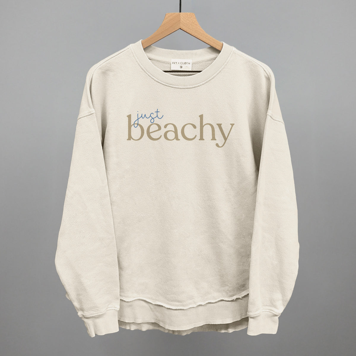 Just Beachy Beach graphic top in Tapioca