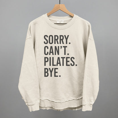 Sorry Can't Pilates Bye Funny Oversized Terry Poncho in Tapioca – Ivy + Cloth