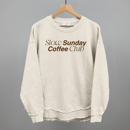 Slow Sundays Coffee Club Funny Oversized Terry Poncho in Tapioca – Ivy + Cloth