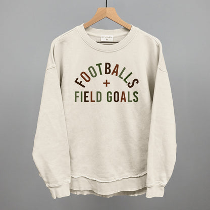 Footballs and Field Goals graphic top in Tapioca