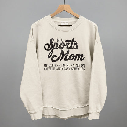 I'm A Sports Mom graphic top in Tapioca