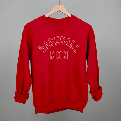 Baseball Mom (Collegiate) Funny Shirt & Sweatshirt in White – Ivy + Cloth