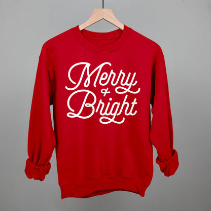 Merry And Bright (Monoline Script) Funny Oversized Terry Poncho in Red – Ivy + Cloth