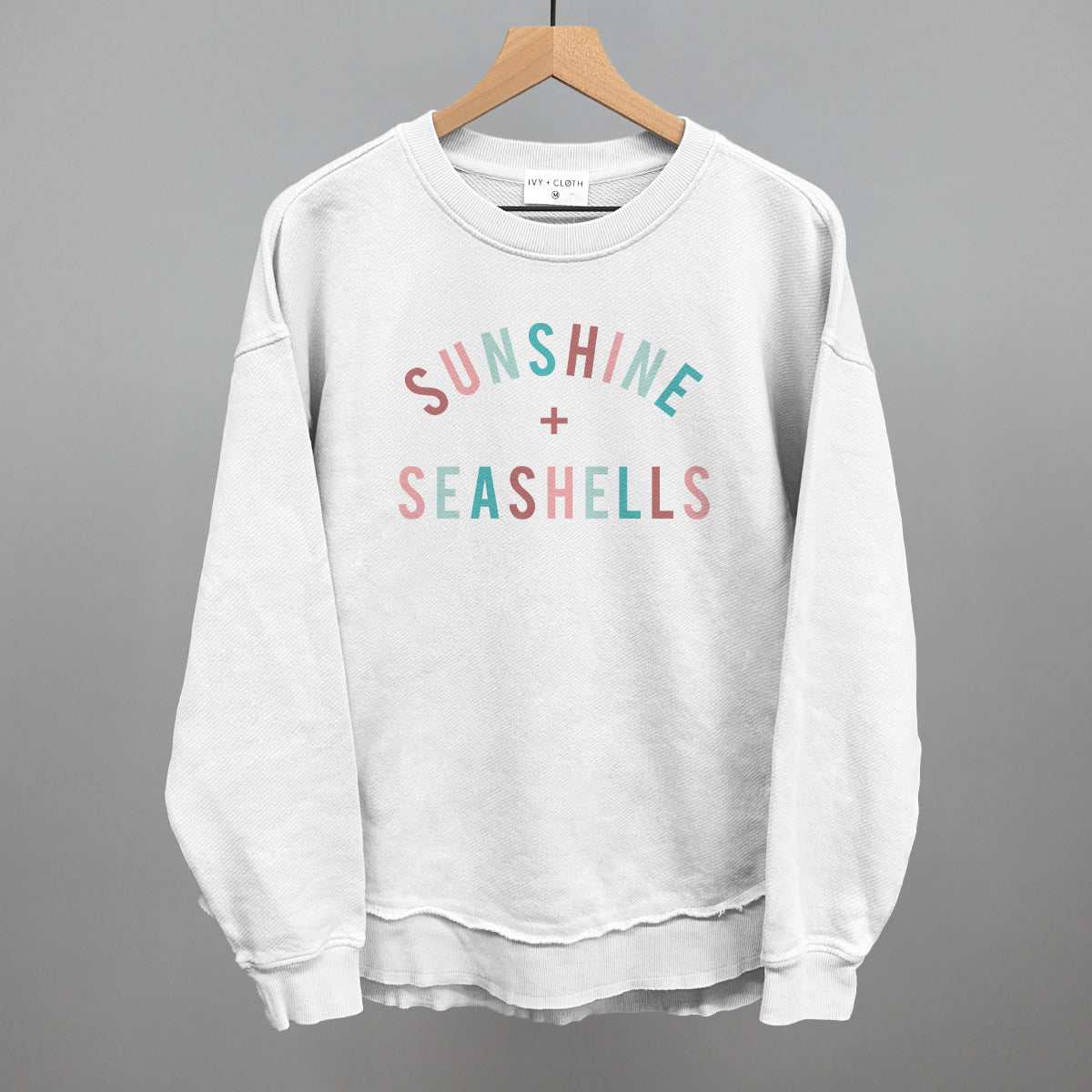 Sunshine + Seashells Funny Oversized Terry Poncho in White – Ivy + Cloth
