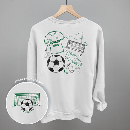 Soccer Mom Doodle (Back Print) Funny Shirt & Sweatshirt in White – Ivy + Cloth