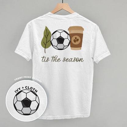 Tis The Season Soccer Doodle (Back Print) Funny Shirt & Sweatshirt in White – Ivy + Cloth