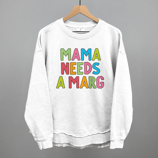 Mama Needs A Marg Colorful Funny Oversized Terry Poncho in White – Ivy + Cloth