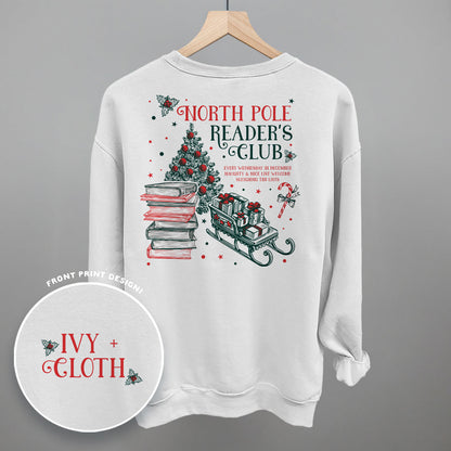 North Pole Reader's Club (Back Print) Funny Shirt & Sweatshirt in White – Ivy + Cloth