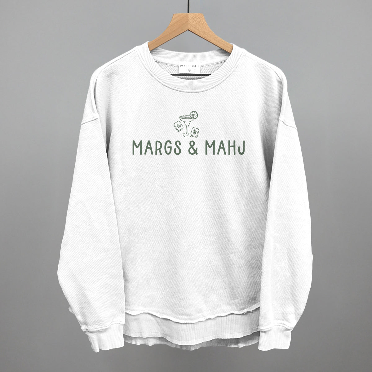 Margs & Mahj Mahjong graphic top in White