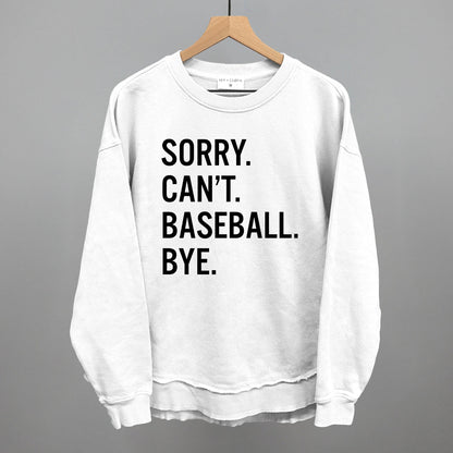 Sorry Can't Baseball Bye Funny Oversized Terry Poncho in White – Ivy + Cloth